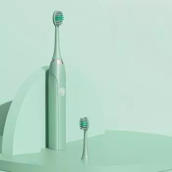 1 шт. сильная ультразвуковая электрическая зубная щетка электронная отбеливающая зубная щетка зелёный