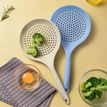 1 шт. силиконовая большая текучая ложка кухонная многоцелевая рыболовная лапша и пельмени большая рыболовная домашняя термостойкая ложка для горячего горшка синий