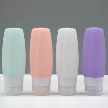 1 шт. Силиконовая бутылка, портативная дорожная бутылка для жидкого лосьона, крем, пустой контейнер, многоразовая бутылка, косметическая упаковка, суб-бутылка белый