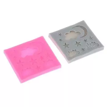 1 шт. силиконовая форма для торта из помадки, облако, звезда, луна, шоколадные формы, облака, аксессуары для украшения торта, инструменты для самостоятельного изготовления розовый