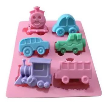 1 шт. силиконовая форма для торта с шестью отверстиями, автомобильная форма
