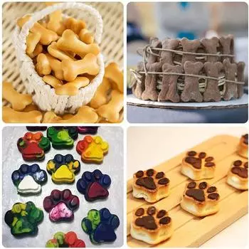 1 шт., силиконовая форма в виде собачьей лапки, косточка, формочка для печенья, сделай сам, 3D-форма для помадки, кошачья лапка, силиконовые формы для выпечки, аксессуары для выпечки синий