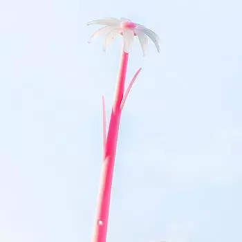 1 шт. Силиконовая гелевая ручка в виде цветка розы, имитация, подарок на День святого Валентина, подпись, водные ручки, студенческие, офисные, школьные, письменные принадлежности pink