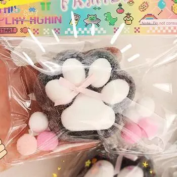 1 шт. силиконовая игрушка для снятия стресса, симпатичная черная кошачья лапка, сжимающая опора, плюшевая Tpr, сенсорные игрушки для детей и взрослых, подарок