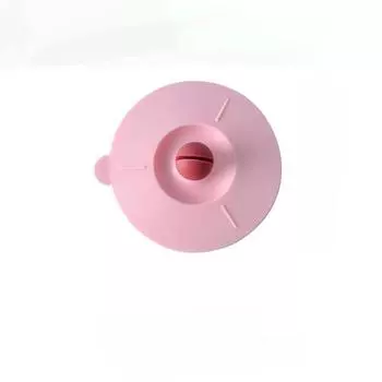 1 шт., силиконовая крышка для чашки с держателем ложки, силиконовая крышка для чашки, крышка для горячей чашки, герметичная крышка для чашки с держателем для ложки, предназначенная для круглой чашки One Size розовый