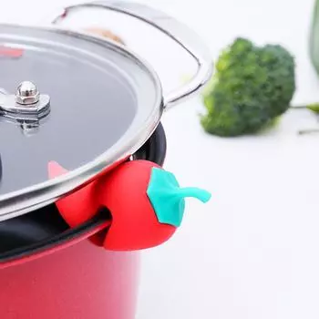 1 шт. Силиконовая крышка для кастрюли, стойка против проливания, термостойкие заглушки против перелива, держатель для крышки кастрюли, креативный кухонный инструмент, гаджет