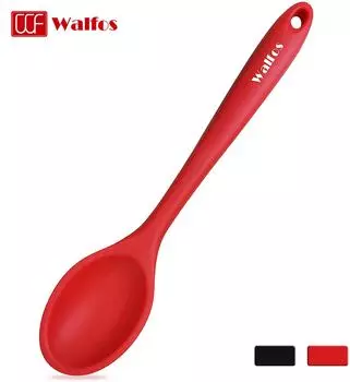 1 шт. силиконовая ложка WALFOS силиконовая кухонная утварь, бытовая ложка для супа, ложка для перемешивания, многофункциональные кухонные инструменты красный