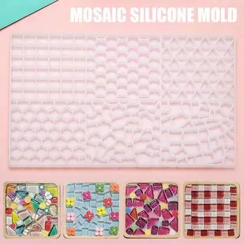 1 шт., силиконовая мозаика, ювелирная смола, эпоксидная форма, кулон, литейная форма, сделай сам