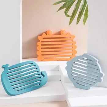 1 шт. - Силиконовая мыльница в скандинавском стиле Мыльница для ванной комнаты, бытовая дренажная коробка, поднос, Креативный роскошный поднос для мыла для ванной комнаты