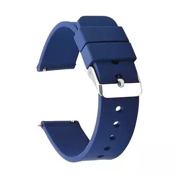 1 шт. силиконовая резина простые часы аксессуары современные умные часы практичный ремешок для часов 18 мм серебряная пряжка 22m