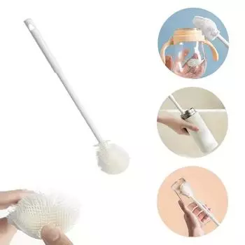 1 шт. силиконовая щетка для чистки бутылок из-под молока, щетка для мытья чашек, щетка для чистки стеклянных бутылок для напитков, кухонные принадлежности белый