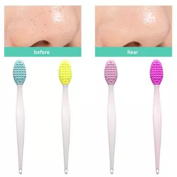 1 шт. Силиконовая щетка для очищения лица, эффективное отшелушивающее средство для носа, удаление черных точек, мягкая щетка для глубокой очистки, скраб для лица, массажер