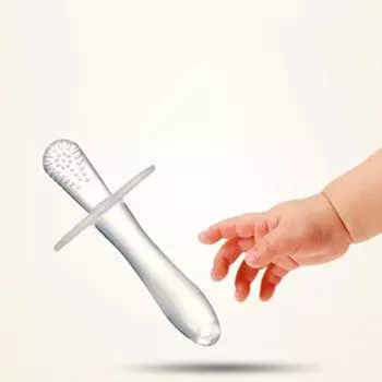 1 шт. силиконовая тренировочная массажная зубная щетка для младенцев