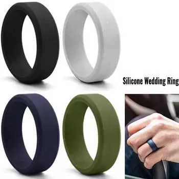 1 шт. силиконовое обручальное кольцо для мужчин и женщин с резиновой лентой в тренажерном зале и спорте - 12
