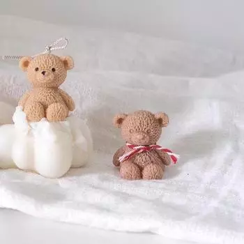 1 шт. силиконовые аксессуары для печенья мультяшный медведь форма для конфет и помадки DIY инструмент для выпечки полупрозрачная форма для свечи и мыла кухонные принадлежности F