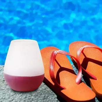 1 шт. Силиконовые бокалы для вина 12 унций, стаканы для красного вина, пива, виски, прочная, небьющаяся посуда для кемпинга, барбекю чистый