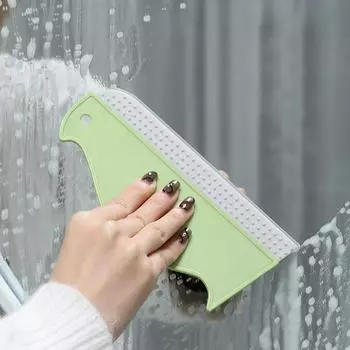 1 шт. силиконовые инструменты для чистки окон, автомобильных стекол, умывальник для ванной, зеркала, ракель, кухонная столешница, протирка для воды HMM зелёный