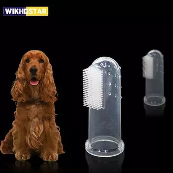 1 шт. силиконовые напальчники для домашних животных, зубная щетка для кошек и собак, чистка зубов домашних животных, средства для чистки полости рта