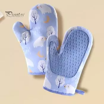 1 шт., силиконовые перчатки премиум-класса для духовки, теплозащитные мягкие противоскользящие силиконовые перчатки, кухонные принадлежности Right Hand синий