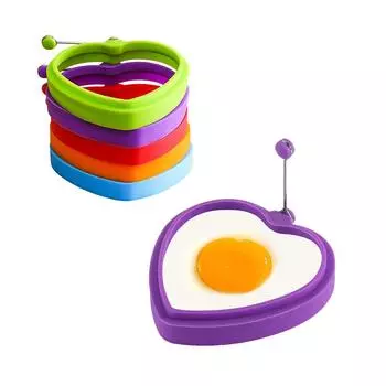 1 шт. силиконовые ручные кольца для жареных яиц DIY в форме сердца для блинов, омлета, завтрака, кухонные принадлежности для выпечки