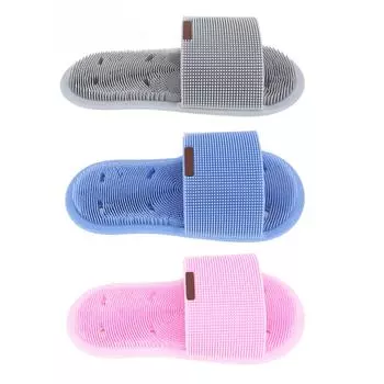 1 шт. силиконовые тапочки-скрабы для ног с нескользящими присосками, отшелушивающие на 360 градусов, мягкие S Pink