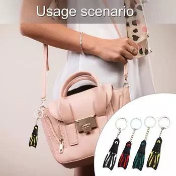 1 шт. Силиконовый брелок для ключей в виде ласт для дайвинга, силиконовый брелок в виде ласт для дайвинга, элегантный держатель для ключей, аксессуар в стиле океана 13 см светло-зеленый