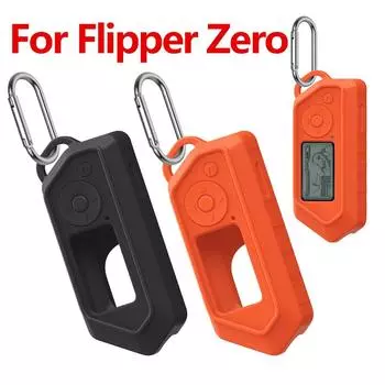 1 шт. Силиконовый чехол, противоударный защитный чехол для портативной игровой консоли, защитный чехол для игровых аксессуаров Flipper Zero чёрный