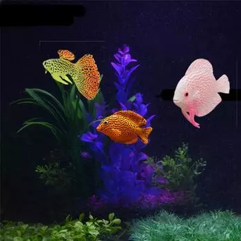 1 шт. силиконовый искусственный ночной светящийся гиппокамп аквариумный орнамент подводный морской конек рыбка украшение товары для животных