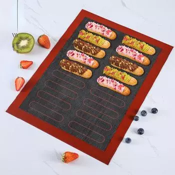 1 шт., силиконовый коврик для выпечки, антипригарный противень, вкладыш для духовки, инструмент для выпечки, кухонные принадлежности для выпечки, хлеба, печенья, аксессуары красный