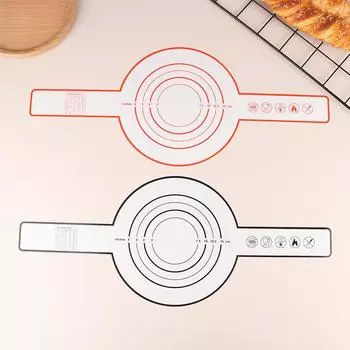 1 шт. силиконовый коврик для выпечки с длинной ручкой, антипригарный коврик для замешивания хлеба, коврик для переноса теста, принадлежности для выпечки, кухонный инструмент для приготовления пищи чёрный