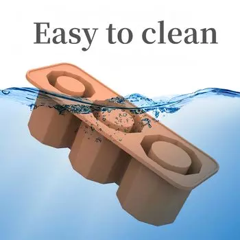 1 шт. силиконовый ледогенератор с крышкой для приготовления 3 полых цилиндрических формочек для льда, аксессуары для холодильника темно-зеленого