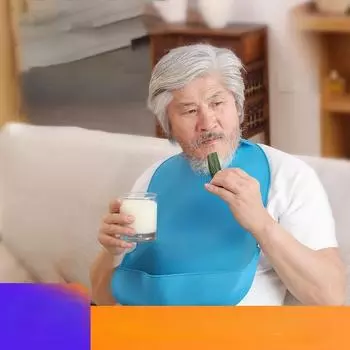 1 шт., силиконовый нагрудник для взрослых, большой размер, антимасляный, водонепроницаемый, защитный фартук для приема пищи, аксессуары для пожилых людей розовый