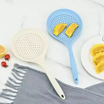 1 шт. силиконовый пищевой сито ложка дренажный гаджет креативный кулинарный шпатель большой дуршлаг суповое сито бытовой кухонный инструмент large blue colander