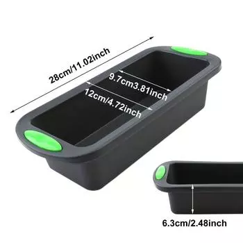 1 шт. Силиконовый прямоугольный противень для тостера, антипригарный, гибкая форма для выпечки маффинов, хлеба, пирогов, тортов, шоколада, желе, кухонные принадлежности для выпечки Gery 1 pc