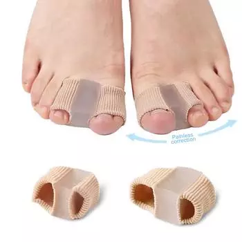 1 шт., силиконовый разделитель для пальцев ног, корректор для коррекции большого пальца, выпрямитель для ног, инструмент для ухода за ногами S бежевый