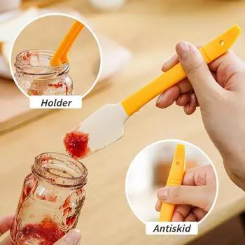 1 шт. Силиконовый скребок для масла, устойчивый к высоким температурам, локтевой смеситель, консервный нож, многофункциональный инструмент для выпечки, лопатка для масла и джема