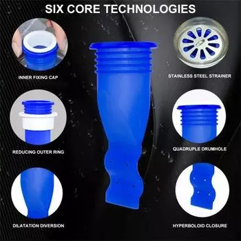 1 шт. Силиконовый сливной сердечник для пола, устойчивый к запахам, сердечник для слива воды, большой объемный фильтр для слива воды в ванной комнате