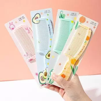 1 шт. Симпатичная расческа для парикмахерских, антистатическая, с острым хвостом, для девочек, расческа для волос с изображением клубники и фруктов