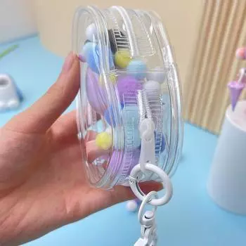 1 шт., симпатичная сумка для кукол, прозрачная ПВХ-коробка-органайзер, сумка-брелок, защитный чехол для хранения таинственных игрушек as the picture