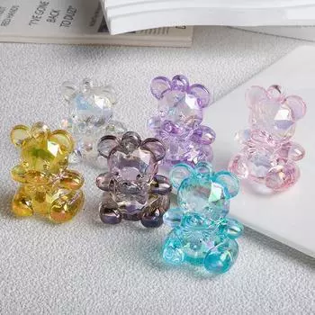 1 шт., симпатичная сумка для наушников в автомобиле, аксессуары для ключей, мультяшные блестки, сердечко, животное, конфеты, медведь, брелок для ключей для друзей, влюбленных разноцветный