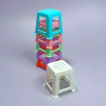 1 шт. Симпатичные аксессуары для кукольного домика своими руками 1:12 кукольный домик миниатюрный имитация маленький стул пластиковый табурет мебель модель декор игрушка