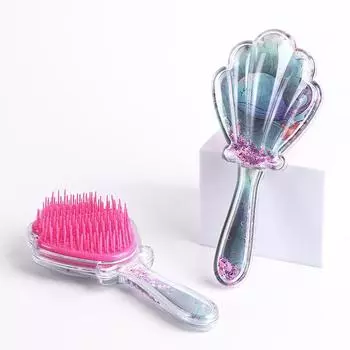 1 шт., симпатичные детские щетки Hiar, милая мультяшная расческа с изображением кита и дельфина, массажная расческа для малышей, прозрачная акриловая щетка для волос, уход за волосами