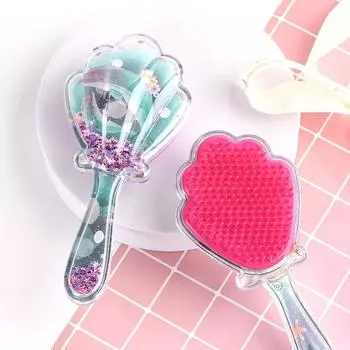 1 шт., симпатичные детские щетки Hiar, милая мультяшная расческа с изображением кита и дельфина, массажная расческа для малышей, прозрачная акриловая щетка для волос, уход за волосами