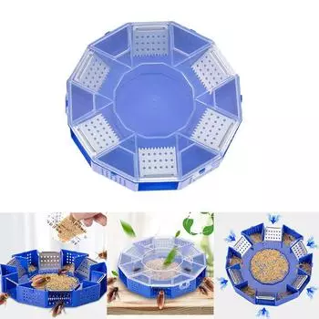 1 шт. Синяя ловушка для тараканов, вредителей, насекомых, контрмера от вредителей, ловушка для мух, убийца тараканов, многоразовая, прочная, высокая, качественная светло-серый