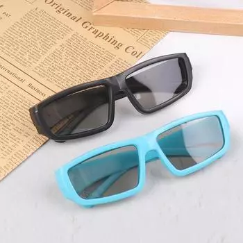 1 шт. синяя желтая рамка поляризованные пассивные 3D очки для кинотеатров кинотеатр система 3D телевизоры ТВ домашние кинотеатры система чёрный