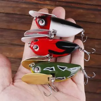 1 шт., система поверхности воды, волнистая приманка для рыбной ловли, снасти, реалистичные приманки для рыбалки в виде пчелы с двумя металлическими крыльями-ложками зелёный