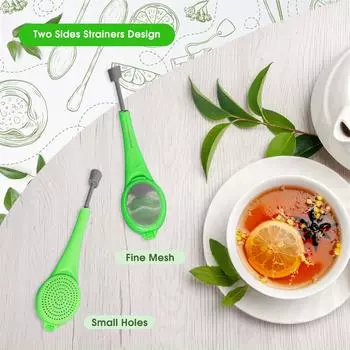 1 шт. ситечко для заваривания чая, ситечко для листового чая, подставка для чашек или кружек, сетка из нержавеющей стали для заваривания, фильтр для заваривания 1PCs зелёный