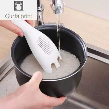 1 шт., сито для риса, ложка, кухонный дуршлаг с ручками, сито для чаши для риса, инструменты для мытья белого риса, слив для раковины, бытовые инструменты белый