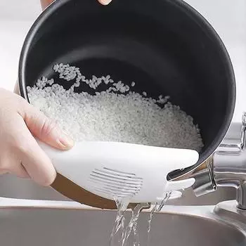 1 шт., сито для риса, ложка, кухонный дуршлаг с ручками, сито для чаши для риса, инструменты для мытья белого риса, слив для раковины, бытовые инструменты белый