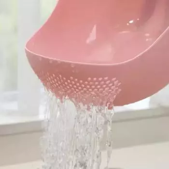 1 шт. сито для риса, пластиковый дуршлаг, кухонная корзина для слива с ручками, миска для риса, корзина для кухни, кухонный инструмент розовый